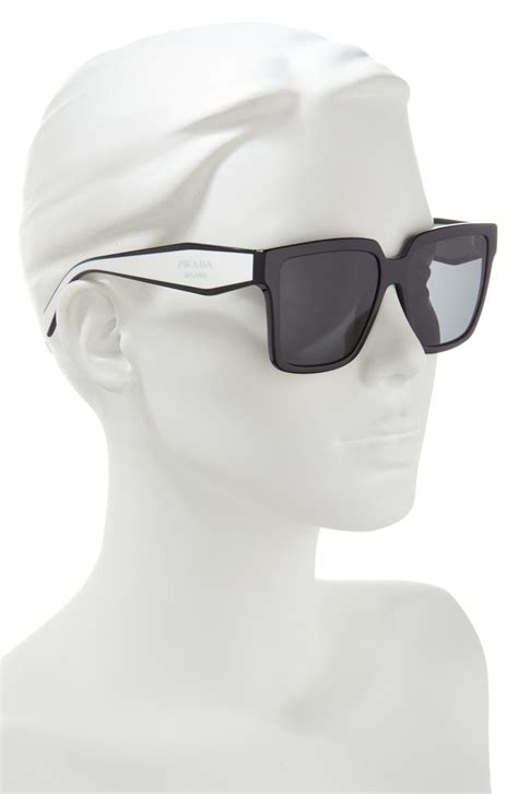 prada heritage 56mm square sunglasses|prada irregular sunglasses.